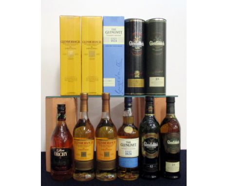 1 70-cl bt Glen Orchy 8YO Pure Malt Scotch Whisky 40% 2 70-cl bts Glenmorangie The Original 10YO Highland Single Malt Scotch 
