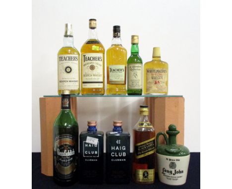 1 litre bt Glenfiddich Special Old Reserve Single Malt 86° US, ullaged (ls) 2 70-cl bts Haig Club Clubman Single Grain Scotch