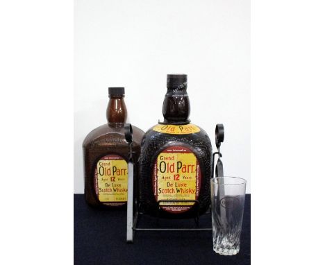 1 x Old Parr 'Bar Pack' containing 1 x 3.75 litre bt Old Parr 12 YO de Luxe Scotch Whisky 43% in cradle, Ice Bucket, pourer  