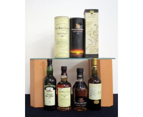 1 70-cl bt The Famous Grouse 1987 12 YO Vintage Malt Whisky 40% 1 70-cl  bt The Balvenie Founder's Reserve 10 YO Single Malt 