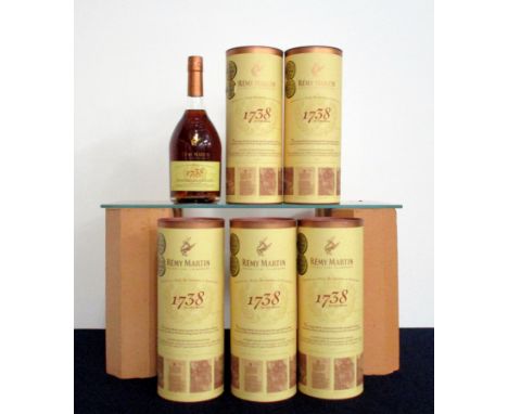 6 70-cl bts Remy Martin 1738 Accord Royal Fine Champagne Cognac 40% oc - original tubes