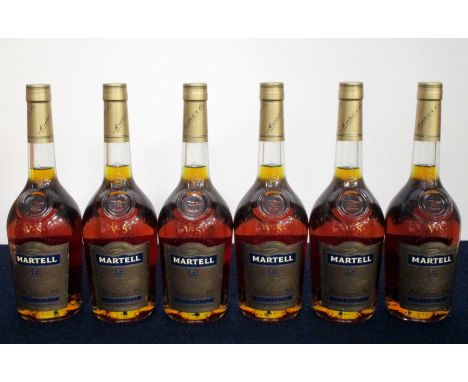 6 70-cl bts Martell V.S. Fine Cognac 40% oc
