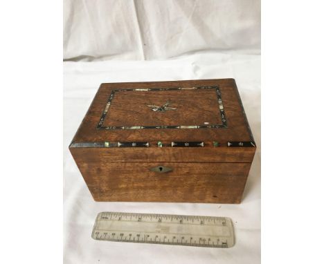  Sale Item:    INLAID TEA CADDY   Vat Status:   No Vat   Buyers Premium:  This lot is subject to a Buyers Premium of 15% + Va