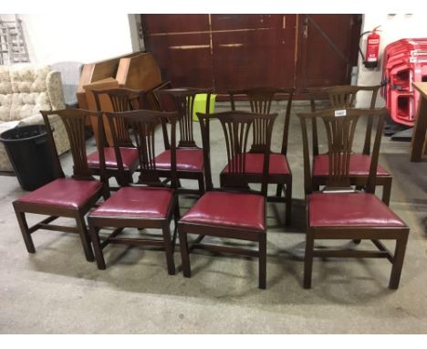 Sale Item:    8 MAHOGANY DINING ROOM CHAIRS   Vat Status:   No Vat   Buyers Premium:  This lot is subject to a Buyers Premiu