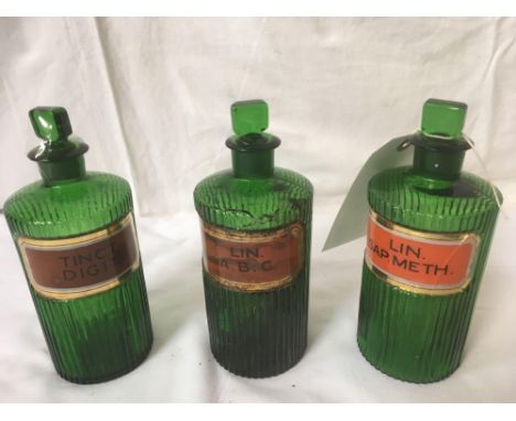  Sale Item:    3 CHEMISTS BOTTLES (AF)   Vat Status:   No Vat   Buyers Premium:  This lot is subject to a Buyers Premium of 1