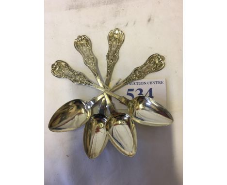  Sale Item:    4 GLASGOW SILVER TEASPOONS (AF)   Vat Status:   No Vat   Buyers Premium:  This lot is subject to a Buyers Prem