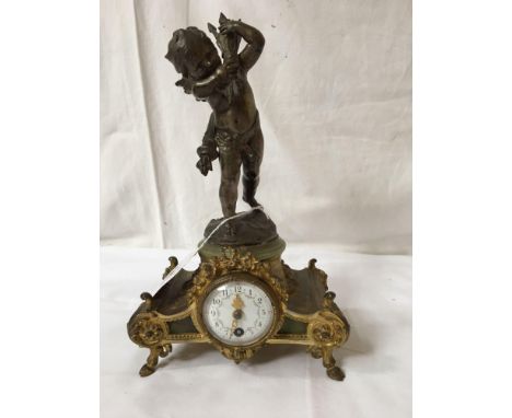  Sale Item:    ORNATE FIGURE CLOCK   Vat Status:   No Vat   Buyers Premium:  This lot is subject to a Buyers Premium of 15% +