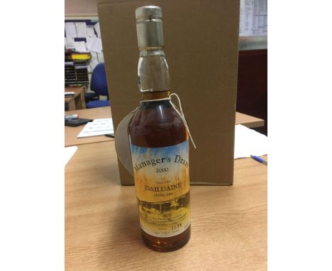  Sale Item:    70 CL MANAGERS DRAM DAILUAINE 2000 17 YO 59.5% VOL No 1139  Vat Status:   No Vat   Buyers Premium:  This lot i