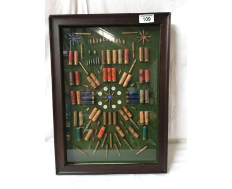  Sale Item:    GLASS CASED CARTRIDGES &amp; BULLETS (AF)  Vat Status:   No Vat   Buyers Premium:  This lot is subject to a Bu