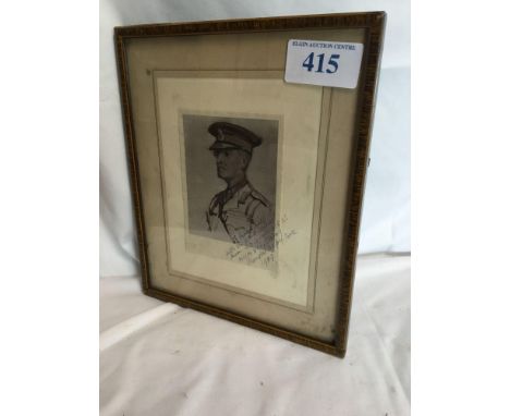  Sale Item:    SIGNED MILITARY GENT PICTURE   Vat Status:   No Vat   Buyers Premium:  This lot is subject to a Buyers Premium