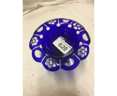  Sale Item:    BLUE GLASS BOWL   Vat Status:   No Vat   Buyers Premium:  This lot is subject to a Buyers Premium of 15% + Vat
