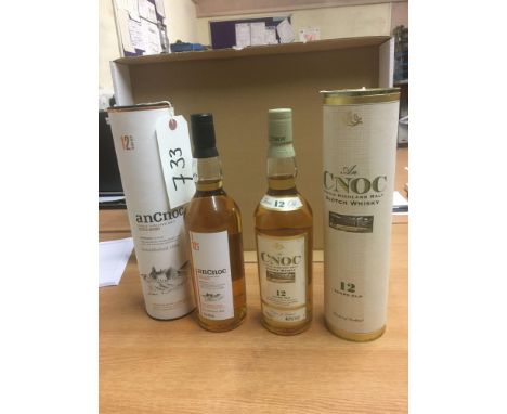  Sale Item:    2 x 70CL AN CNOC 12 YO 40% VOL   Vat Status:   No Vat   Buyers Premium:  This lot is subject to a Buyers Premi