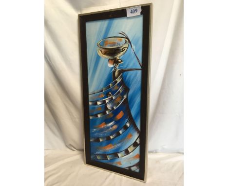  Sale Item:    OIL PAINTING MODERN INDIAN (AF)   Vat Status:   No Vat   Buyers Premium:  This lot is subject to a Buyers Prem