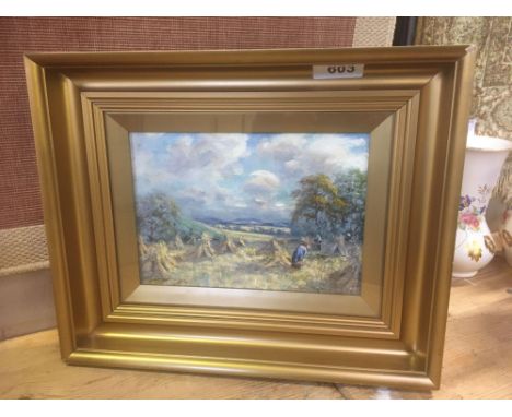  Sale Item:    OIL PAINTING HARVEST SCENE BY J C GRAY (FRAME AF)  Vat Status:   No Vat   Buyers Premium:  This lot is subject