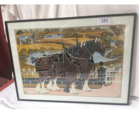  Sale Item:    PICTURE CLYDESDALE HORSES   Vat Status:   No Vat   Buyers Premium:  This lot is subject to a Buyers Premium of