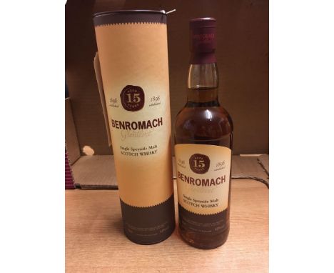  Sale Item:    70CL BENROMACH 15YO 40% VOL   Vat Status:   No Vat   Buyers Premium:  This lot is subject to a Buyers Premium 