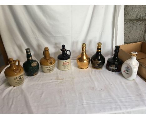  Sale Item:    BOX EMPTY CERAMIC BOTTLES STONE JUGS ETC (AF)  Vat Status:   No Vat   Buyers Premium:  This lot is subject to 