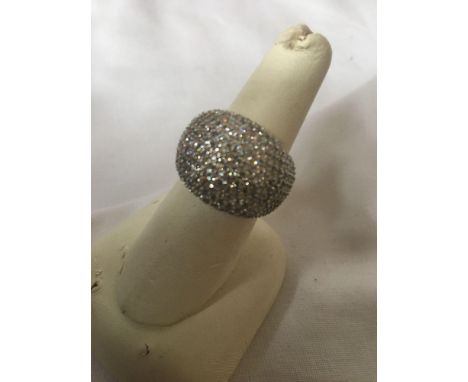  Sale Item:    SILVER BOMBE RING   Vat Status:   No Vat   Buyers Premium:  This lot is subject to a Buyers Premium of 15% + V