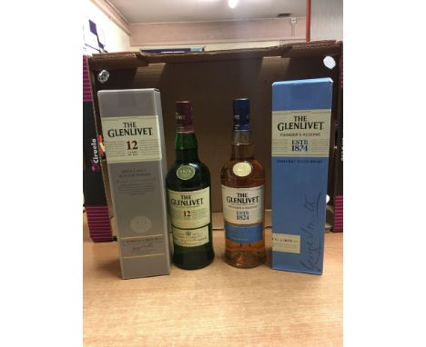 Sale Item:    2 x 70CL 40% VOL- GLENLIVET 12YO &amp; GLENLIVET FOUNDERS RESERVE  Vat Status:   No Vat   Buyers Premium:  Thi
