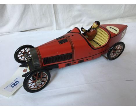  Sale Item:    TIN PLATE RACING CAR (AF)   Vat Status:   No Vat   Buyers Premium:  This lot is subject to a Buyers Premium of