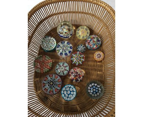  Sale Item:    BASKET 14 PAPERWEIGHTS   Vat Status:   No Vat   Buyers Premium:  This lot is subject to a Buyers Premium of 15