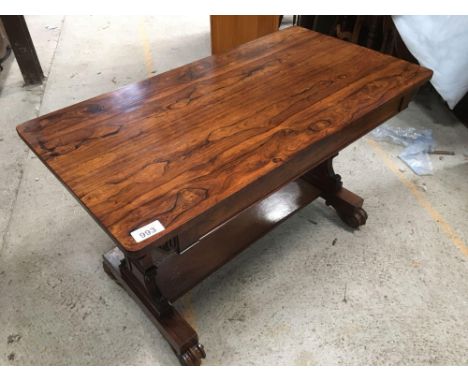  Sale Item:    ROSEWOOD LIBRARY TABLE   Vat Status:   No Vat   Buyers Premium:  This lot is subject to a Buyers Premium of 15