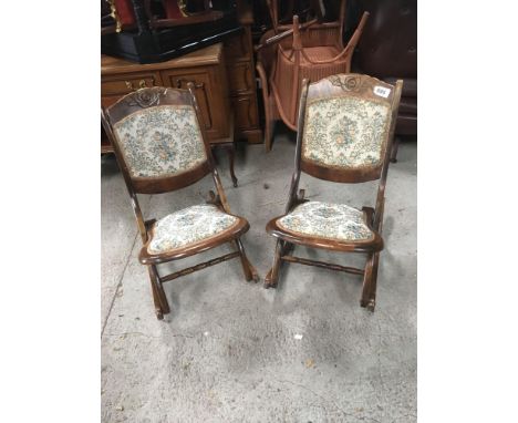  Sale Item:    2 FOLDING CHAIRS   Vat Status:   No Vat   Buyers Premium:  This lot is subject to a Buyers Premium of 15% + Va
