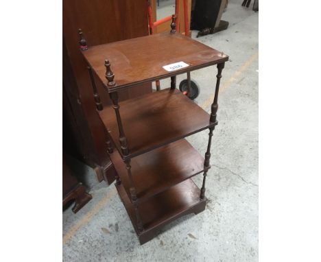  Sale Item:    MAHOGANY 4 TIER WHAT NOT (AF)   Vat Status:   No Vat   Buyers Premium:  This lot is subject to a Buyers Premiu