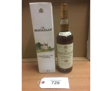  Sale Item:    75 CL THE MACALLAN 10 YO 40% VOL   Vat Status:   No Vat   Buyers Premium:  This lot is subject to a Buyers Pre