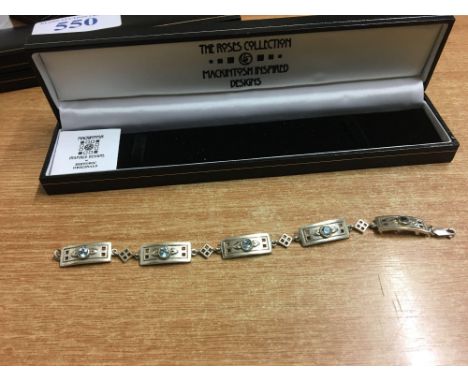  Sale Item:    MACKINTOSH SILVER JEWEL BRACELET   Vat Status:   No Vat   Buyers Premium:  This lot is subject to a Buyers Pre