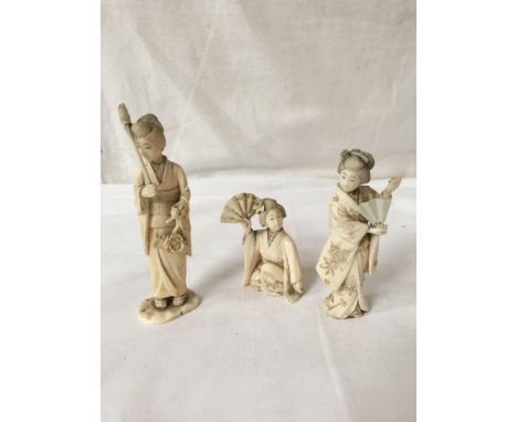  Sale Item:    3 SMALL ORIENTAL FIGURES (AF)   Vat Status:   No Vat   Buyers Premium:  This lot is subject to a Buyers Premiu