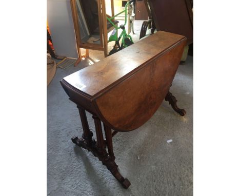  Sale Item:    WALNUT DROP LEAF TABLE (AF)   Vat Status:   No Vat   Buyers Premium:  This lot is subject to a Buyers Premium 