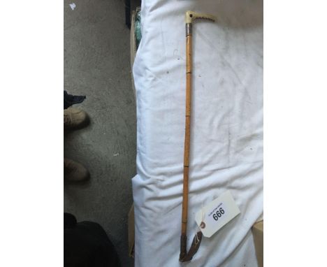  Sale Item:    SILVER TOPPED WHIPSTICK   Vat Status:   No Vat   Buyers Premium:  This lot is subject to a Buyers Premium of 1