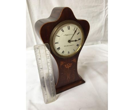  Sale Item:    JAMIESON KILMARNOCK INLAID MANTLE CLOCK (AF)  Vat Status:   No Vat   Buyers Premium:  This lot is subject to a