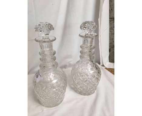  Sale Item:    2 LARGE DECANTERS   Vat Status:   No Vat   Buyers Premium:  This lot is subject to a Buyers Premium of 15% + V