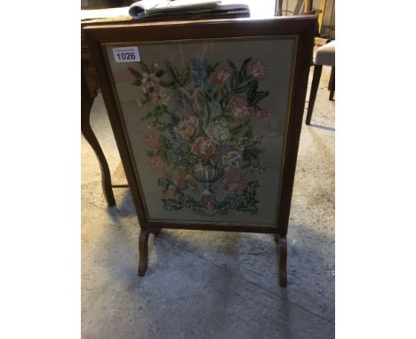  Sale Item:    MAHOGANY FRAMED FIRE SCREEN   Vat Status:   No Vat   Buyers Premium:  This lot is subject to a Buyers Premium 