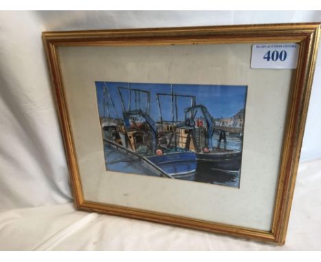  Sale Item:    W C PAINTING HARBOUR BOATS PITTENWEEM  Vat Status:   No Vat   Buyers Premium:  This lot is subject to a Buyers