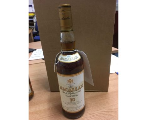  Sale Item:    700 ML MACALLAN 10 Y O 40% VOL   Vat Status:   No Vat   Buyers Premium:  This lot is subject to a Buyers Premi