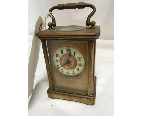 Sale Item:    BRASS CARRIAGE CLOCK PAISLEY(AF)   Vat Status:   No Vat   Buyers Premium:  This lot is subject to a Buyers Pre