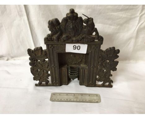  Sale Item:    MINIATURE CAST FIREPLACE   Vat Status:   No Vat   Buyers Premium:  This lot is subject to a Buyers Premium of 