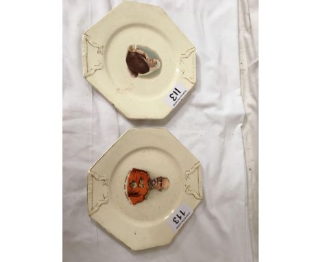  Sale Item:    2 PLATES MAN &amp; LADY (AF)   Vat Status:   No Vat   Buyers Premium:  This lot is subject to a Buyers Premium