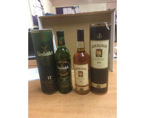  Sale Item:    2 x 70CL 40% VOL- ABERLOUR 10YO &amp; GLENFIDDICH 12 YO  Vat Status:   No Vat   Buyers Premium:  This lot is s