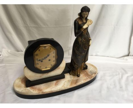  Sale Item:    MARBLE CLOCK (AF)   Vat Status:   No Vat   Buyers Premium:  This lot is subject to a Buyers Premium of 15% + V