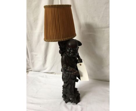 Sale Item:    CARVED FIGURAL LAMP (AF)   Vat Status:   No Vat   Buyers Premium:  This lot is subject to a Buyers Premium of 