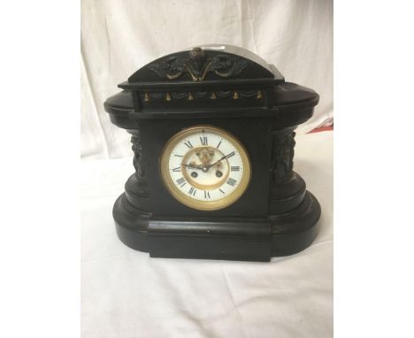  Sale Item:    BLACK SLATE CLOCK (AF)   Vat Status:   No Vat   Buyers Premium:  This lot is subject to a Buyers Premium of 15