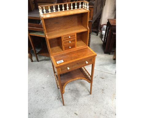  Sale Item:    SMALL SATINWOOD DESK (AF)   Vat Status:   No Vat   Buyers Premium:  This lot is subject to a Buyers Premium of