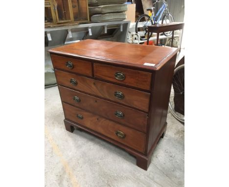  Sale Item:    MAHOGANY 2 OVER 3 INLAID CHEST   Vat Status:   No Vat   Buyers Premium:  This lot is subject to a Buyers Premi