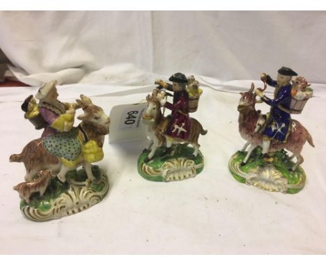  Sale Item:    3 FIGURAL HORSEBACK ORNAMENTS (AF)  Vat Status:   No Vat   Buyers Premium:  This lot is subject to a Buyers Pr