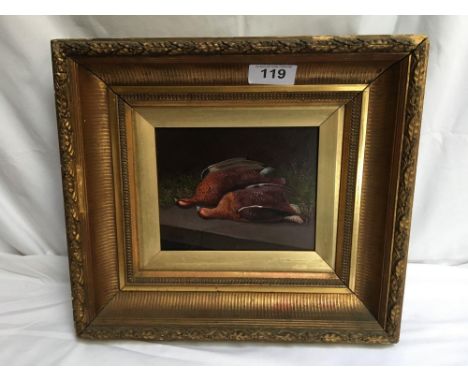  Sale Item:    OIL PAINTING BRACE OF GROUSE(AF)   Vat Status:   No Vat   Buyers Premium:  This lot is subject to a Buyers Pre