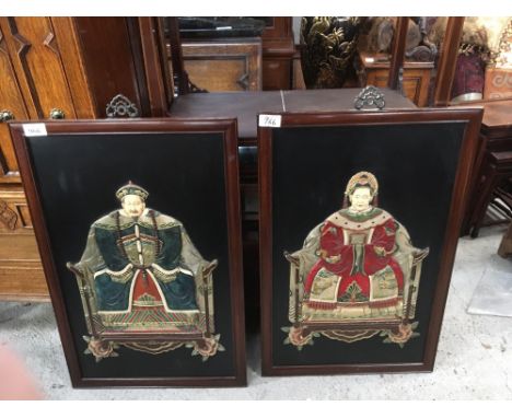  Sale Item:    2 ORIENTAL SOAPSTONE PICTURES   Vat Status:   No Vat   Buyers Premium:  This lot is subject to a Buyers Premiu